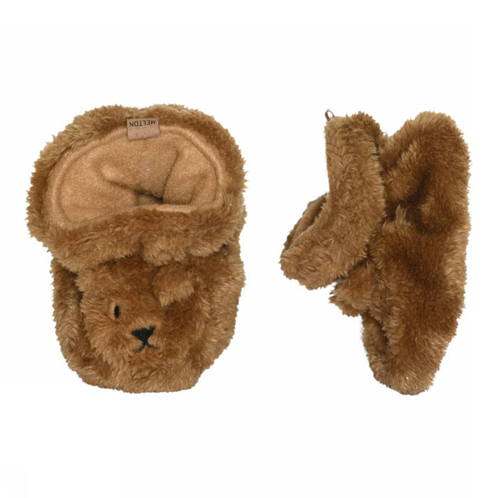 Melton: Bear fluffy slippers - Apple Cinnamon