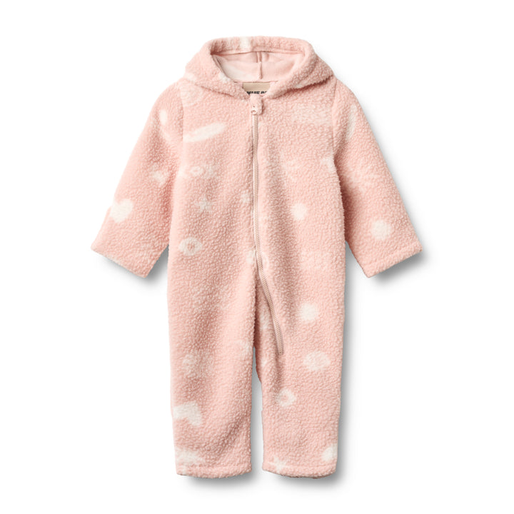 Wheat: Fleece suit Allo - cameo rose jacquard