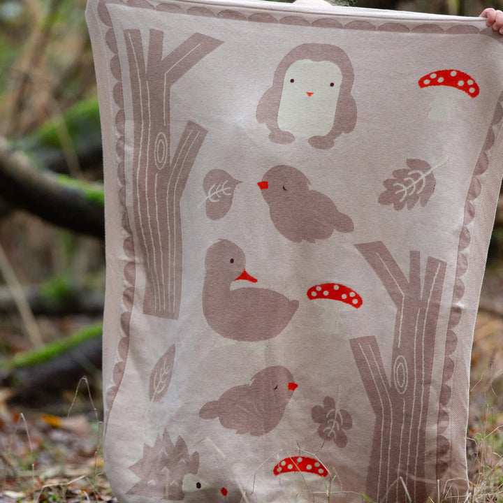 Little Green Radicals: Folk Tales Knitted Organic Blanket