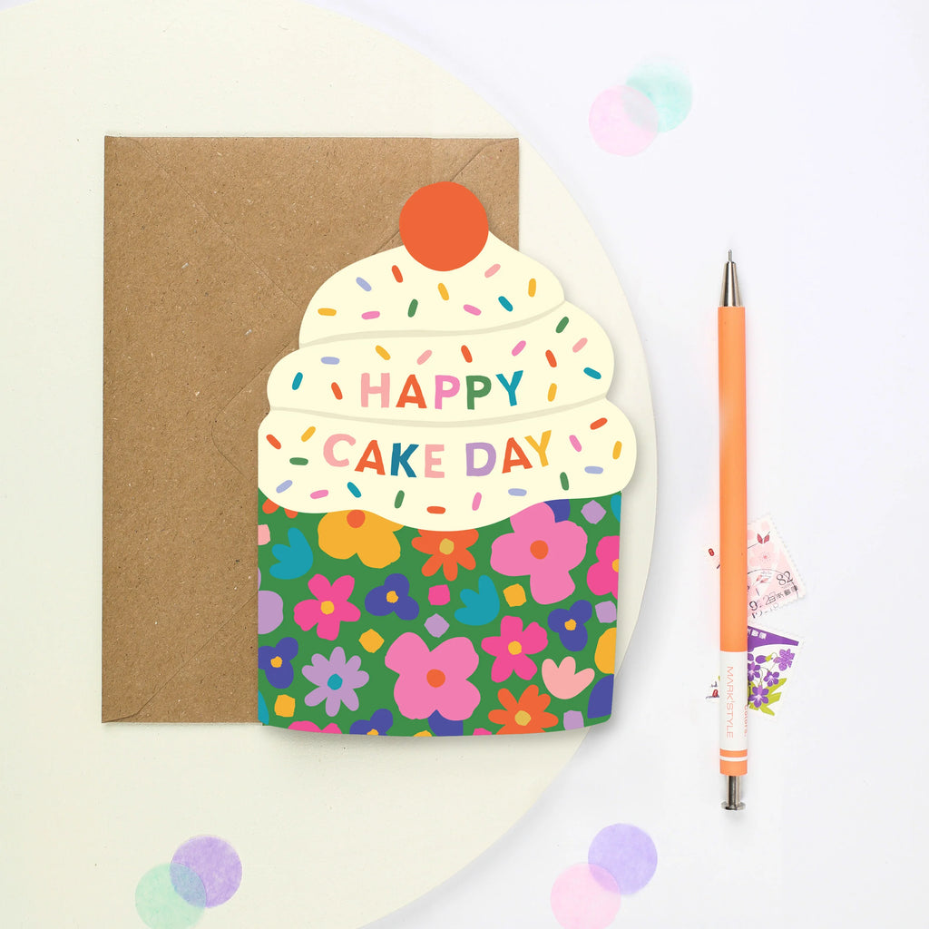 Mifkins: Cupcake Birthday Card- Children's Greeting Cards Make in the UK for special occasions at Acorn & Pip