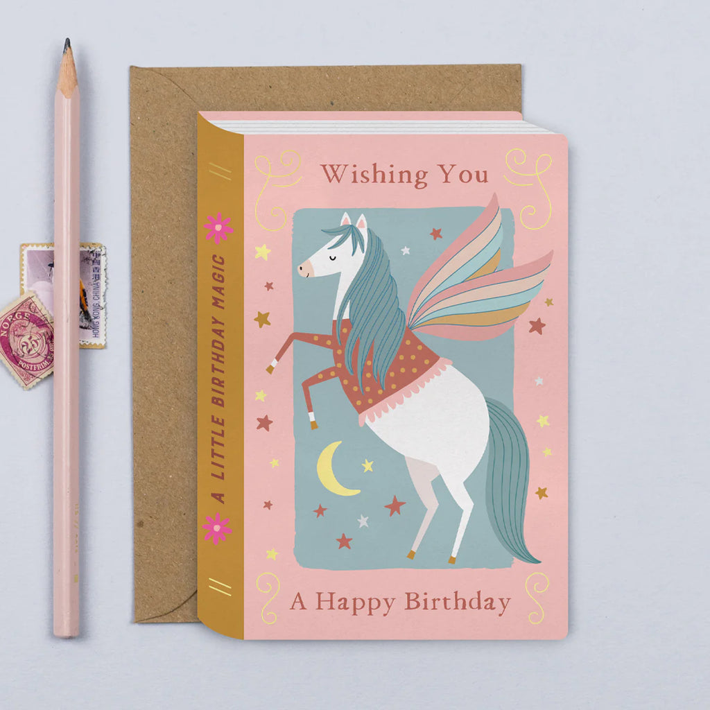 Mifkins: Fairy-tale Pegasus Birthday Card - Children's Greeting Cards Make in the UK for special occasions at Acorn & Pip