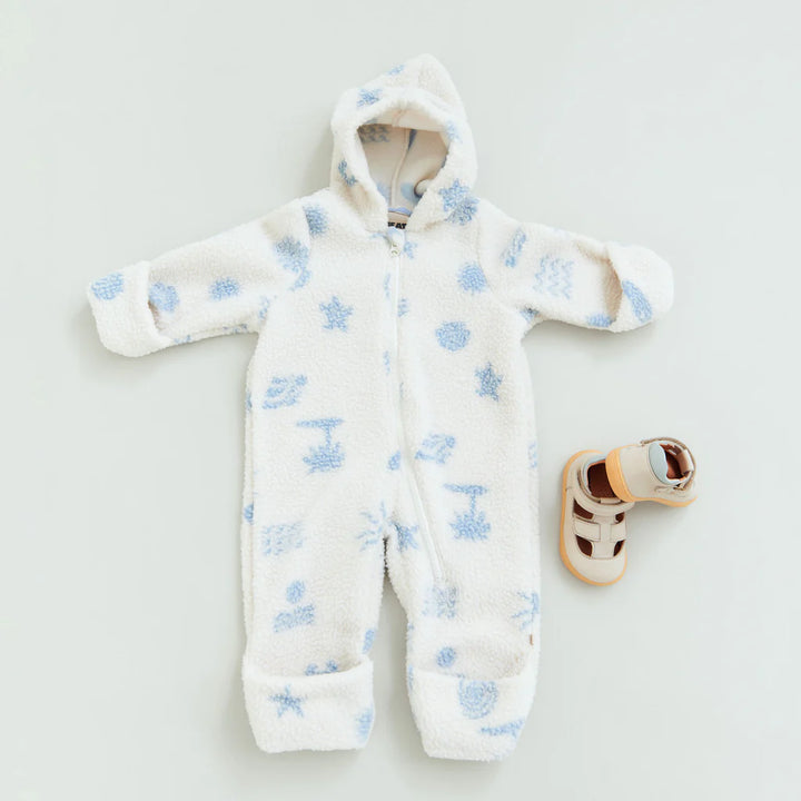 Wheat: Fleece suit Allo - white onyx jacquard