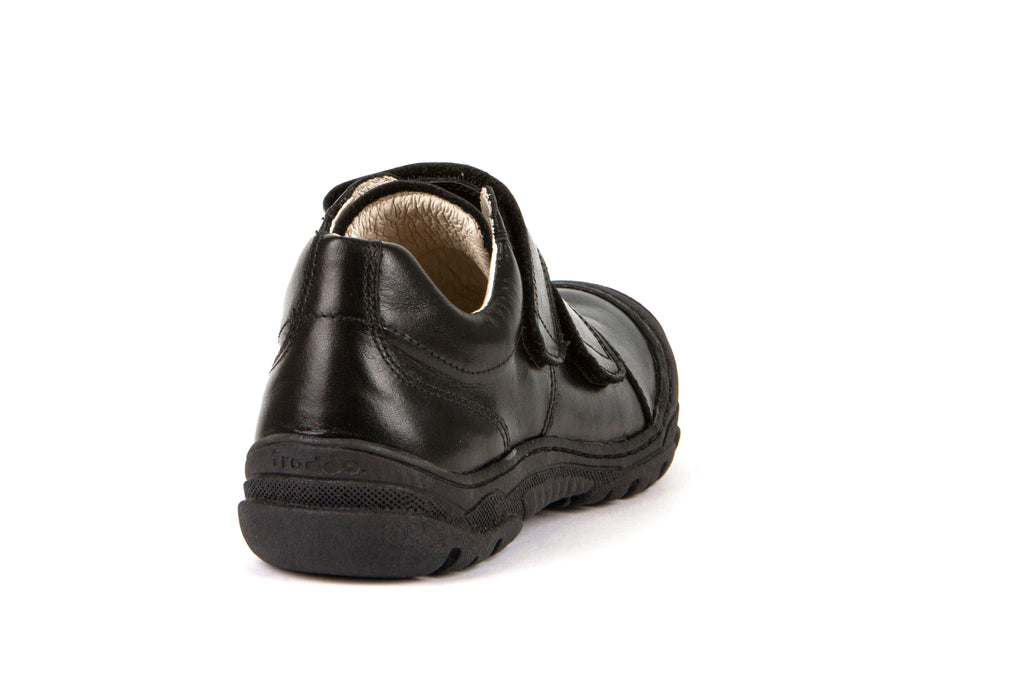 Froddo: Leo Velcro School Shoes - Black Leather - Froddo Boys School Shoe sat Acorn & Pip