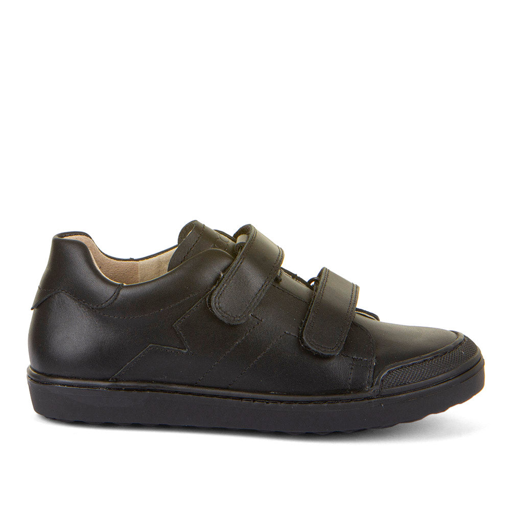 Froddo: Aster Velcro School Shoes - Black Leather - Froddo Boys School Shoes at Acorn & Pip