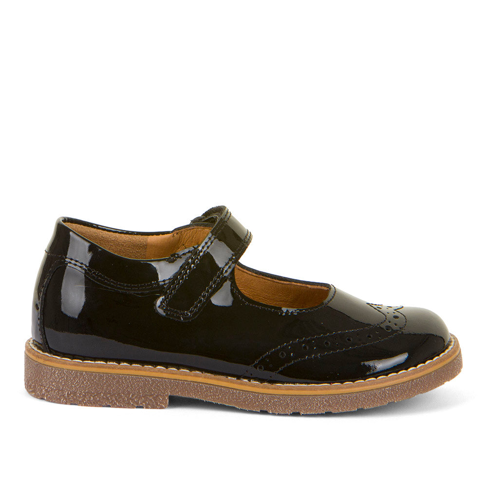 Froddo: Ella Mary Jane School Shoes - Black Patent - Girls School Shoe sat Acorn & Pip