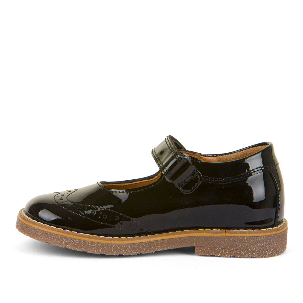 Froddo: Ella Mary Jane School Shoes - Black Patent - Girls School Shoe sat Acorn & Pip