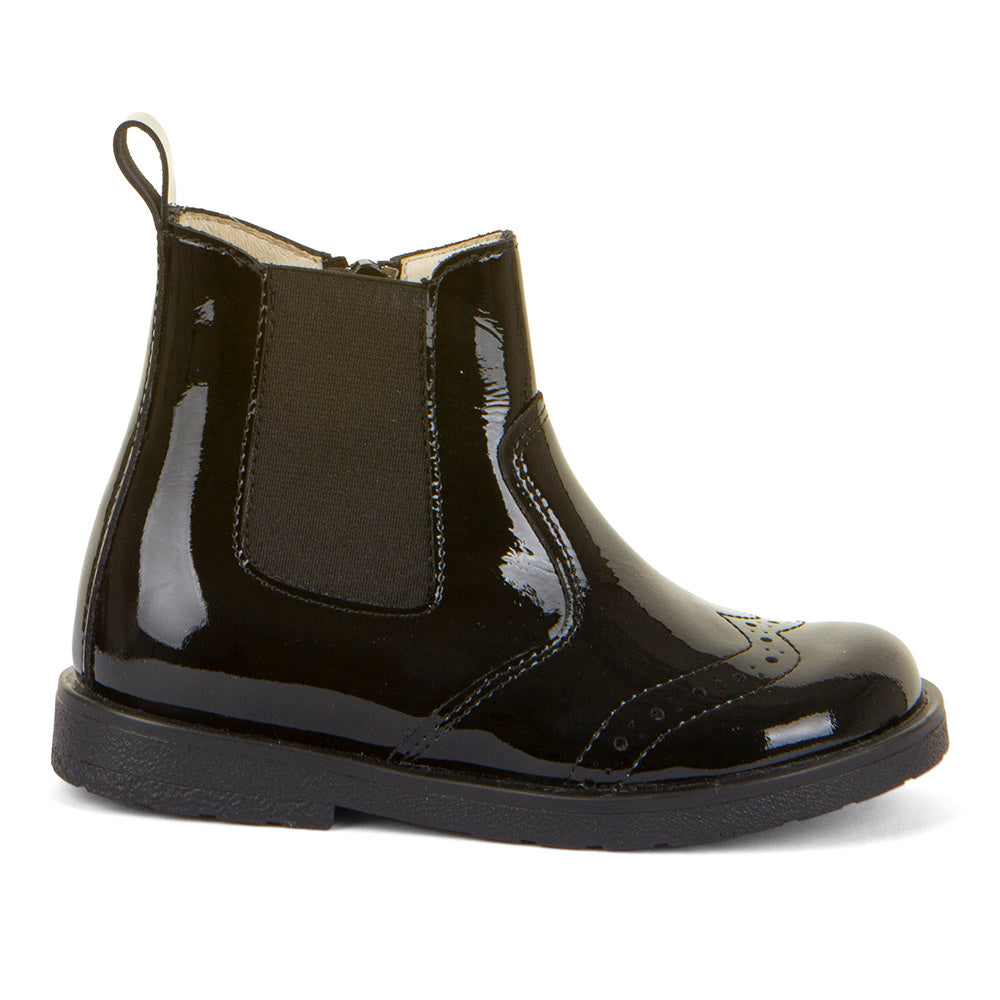 Froddo: Chelys School Boots - Black Patent - Froddo Girls School Boots as Acorn & PipFroddo: Chelys School Boots - Black Patent - Froddo Girls School Boots as Acorn & Pip