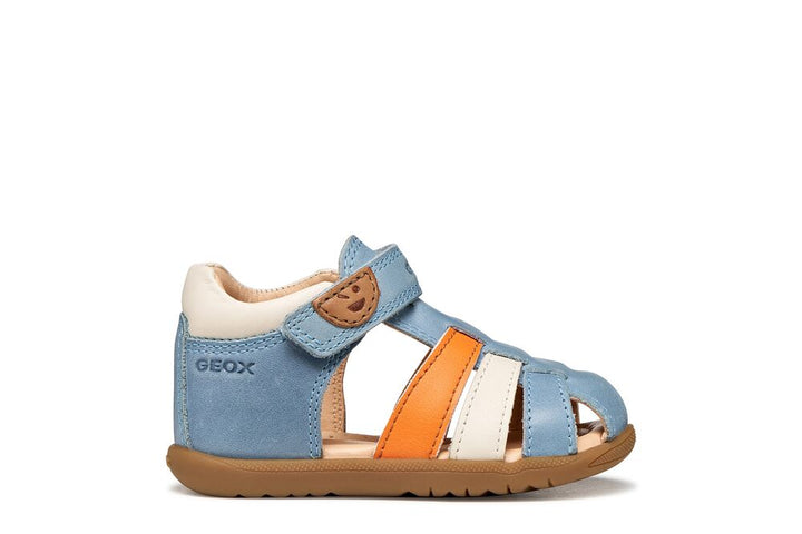 Geox: Macchia Velcro Sandal - Sky Orange
