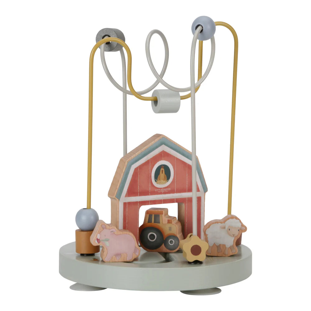 Little Dutch: Activity Spiral FSC - Little Farm - Wooden Toys for Toddlers at Acorn & Pip