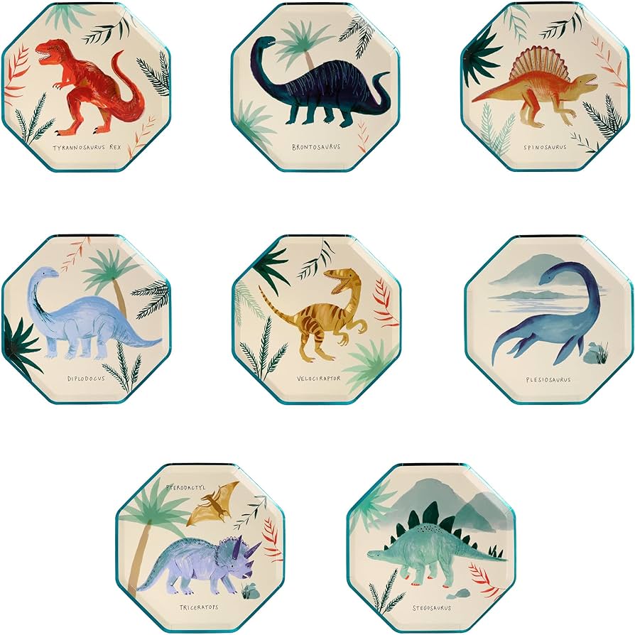 Meri Meri: Dinosaur Kingdom Side Plates