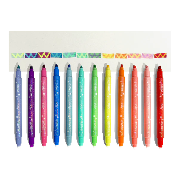 Ooly: Switch-Eroo Sparkle Glittery Color Changing Markers - Set of 12