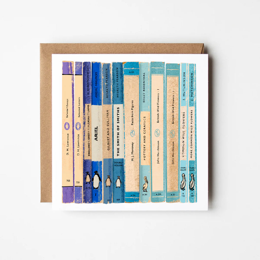 Design Smith: Penguin Blue - Blank Greetings Card greeting cards designed for Adults at Acorn & Pip