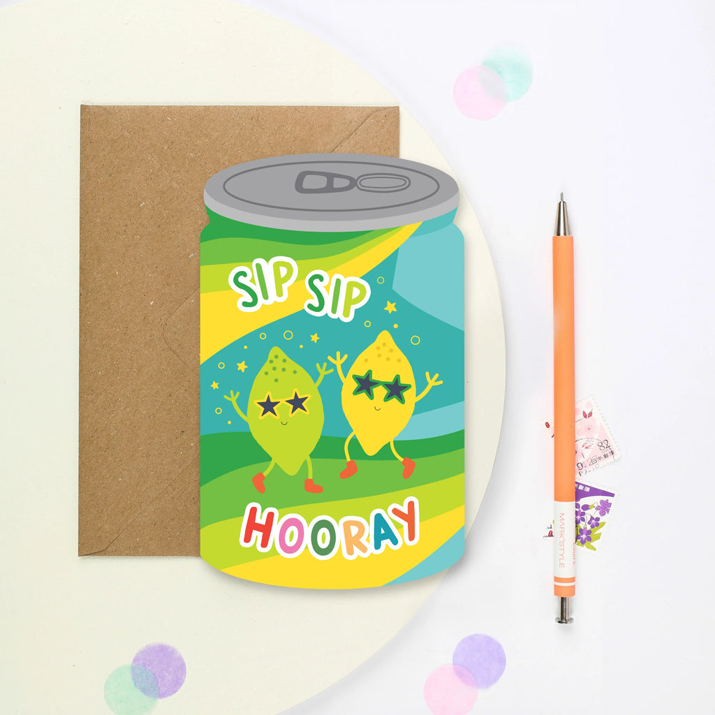 Mifkins: Lime Soda Birthday Card - Children's Greeting Cards Make in the UK for special occasions at Acorn & Pip