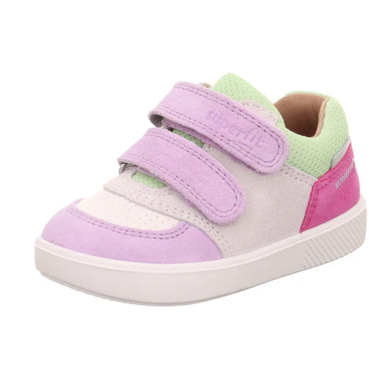Superfit: Lilac Suede Double Velcro Shoe - Supies