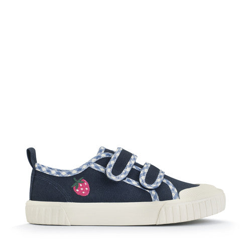 Start-Rite: Tide Navy Strawberry Canvas