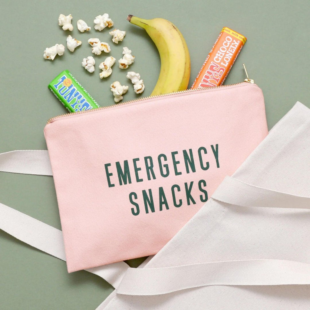 Alphabet Bags: Emergency Snacks - Blush Pink Pouch - Acorn & Pip_Alphabet Bags