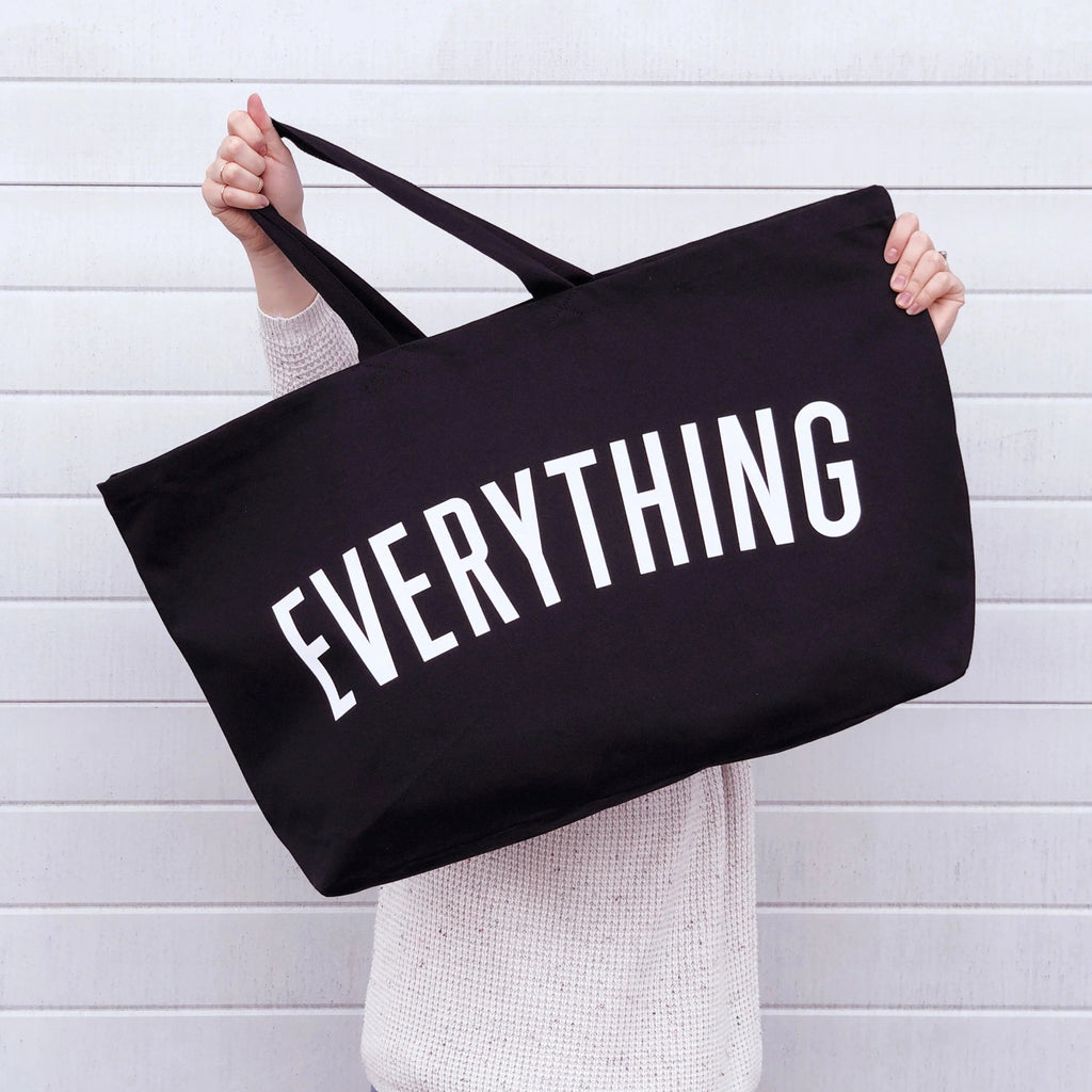 Alphabet Bags: Everything Black REALLY Big Bag - Acorn & Pip_Alphabet Bags