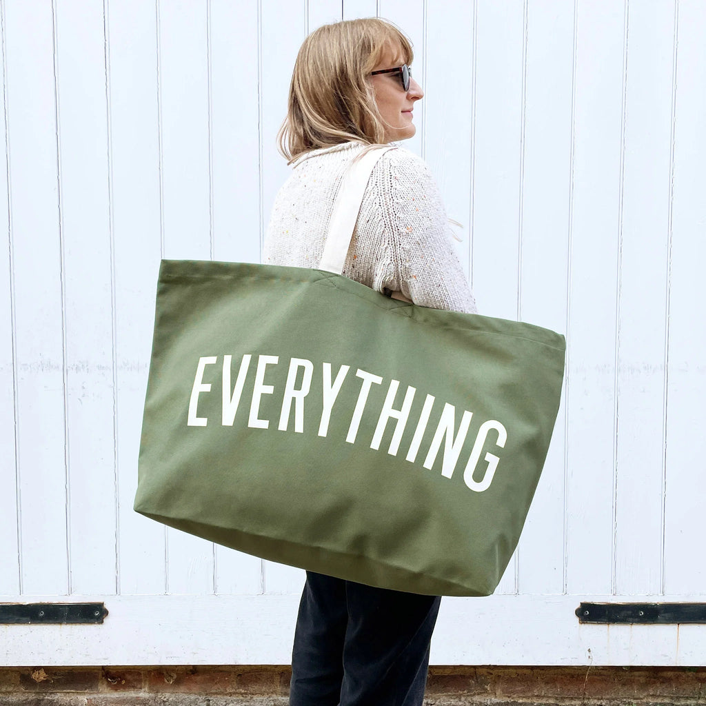 Alphabet Bags: Everything - Olive Green REALLY Big Bag - Acorn & Pip_Alphabet Bags