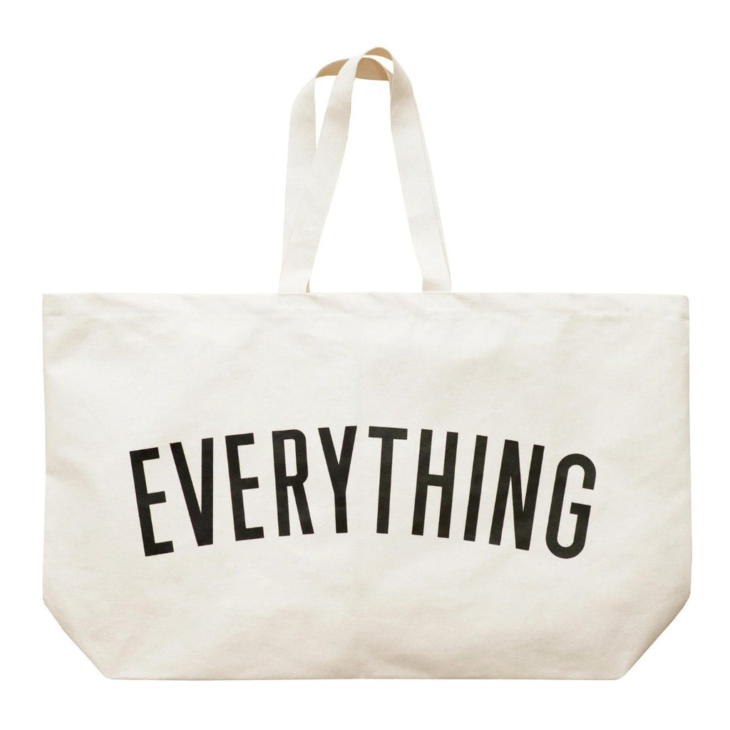 Alphabet Bags: Everything Oversized Ecru Big Tote Bag - Acorn & Pip_Alphabet Bags