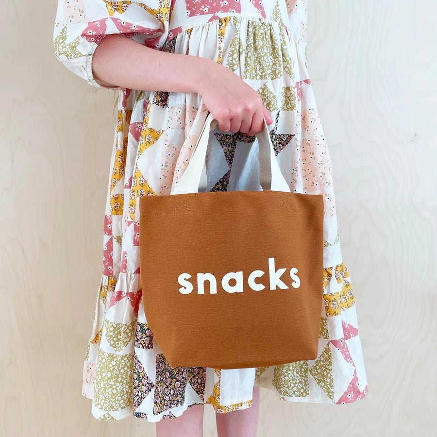 Alphabet Bags: Little - Snacks Bag - Tan - Acorn & Pip_Alphabet Bags