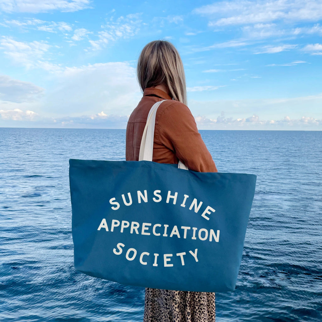 Alphabet Bags: Sunshine Appreciation Society - Ocean Blue REALLY Big Bag - Acorn & Pip_Alphabet Bags