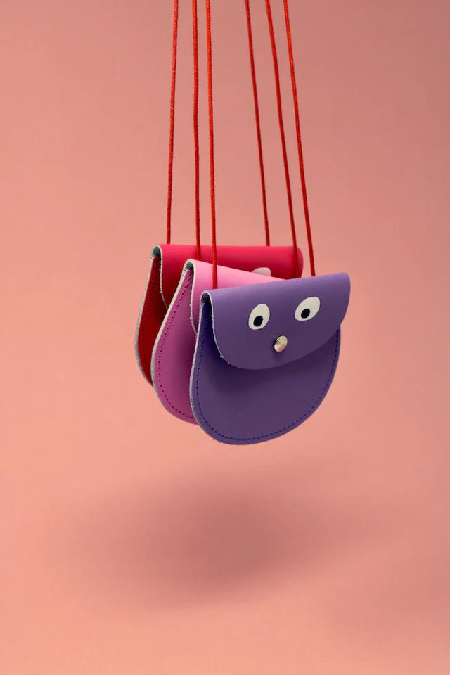 Ark Colour Design: Googly Eye String Purse - Hot Pink - Acorn & Pip_Ark Colour Design