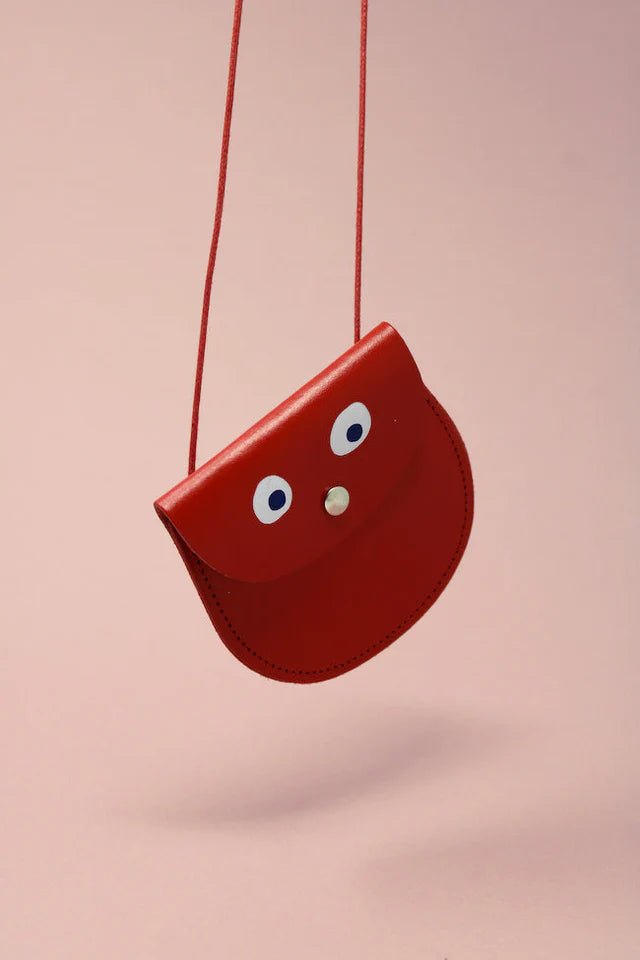 Ark Colour Design: Googly Eye String Purse - Red - Acorn & Pip_Ark Colour Design