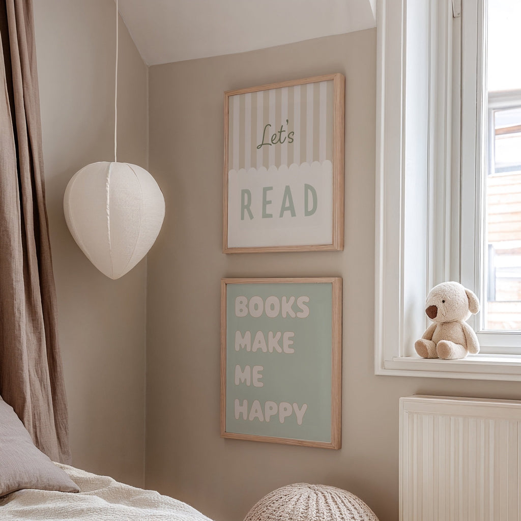 Autumn's Corner: Books Make Me Happy - Fine Art Print - Acorn & Pip_Autumns Corner