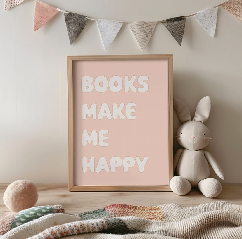Autumn's Corner: Books Make Me Happy - Fine Art Print - Acorn & Pip_Autumns Corner