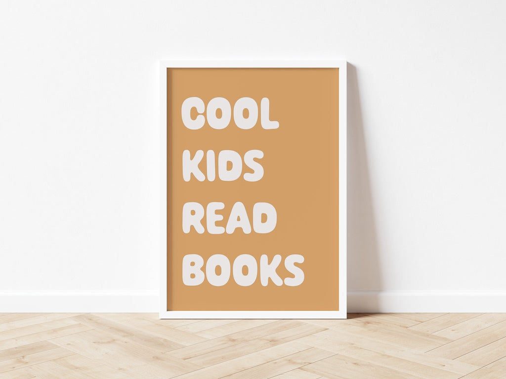 Autumn's Corner: Cool Kids Read Books - Fine Art Print - Acorn & Pip_Autumns Corner