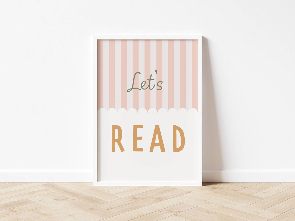 Autumn's Corner: Let's Read - Stripy Edition - Fine Art Print - Acorn & Pip_Autumns Corner