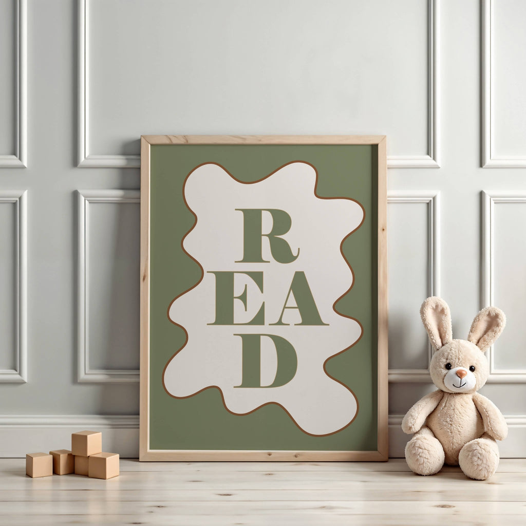 Autumn's Corner: READ - Wavy Edition - Fine Art Print - Acorn & Pip_Autumns Corner