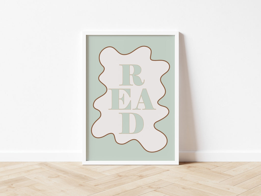 Autumn's Corner: READ - Wavy Edition - Fine Art Print - Acorn & Pip_Autumns Corner