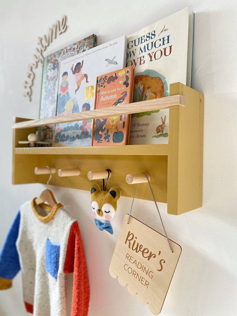 Autumn's Corner - The Colour Pop Peg Rail Bookshelf - Acorn & Pip_Autumns Corner