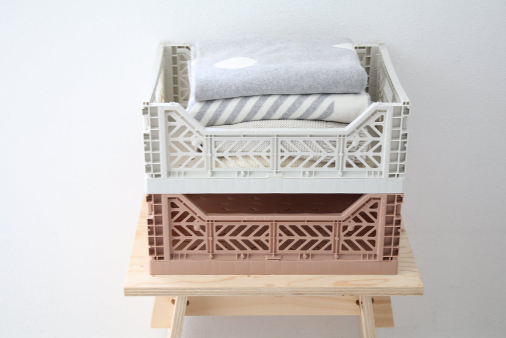 Aykasa - Small Folding Storage Crate: Coconut Milk - Acorn & Pip_Aykasa