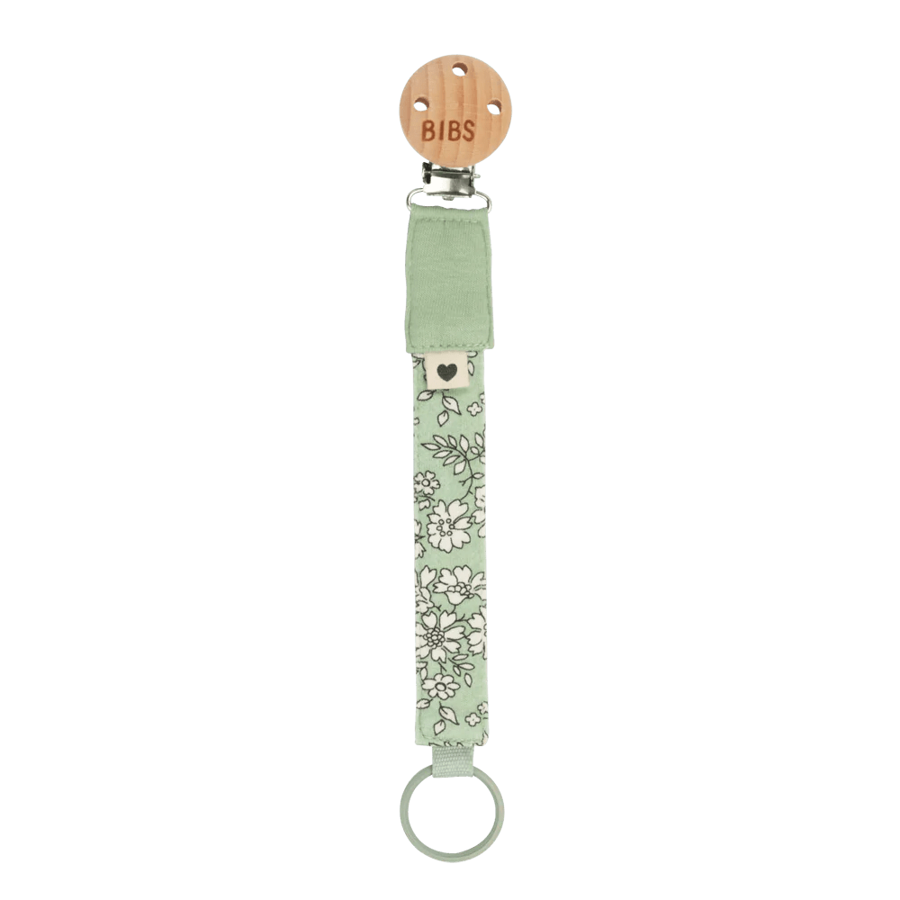 BIBS: BIBS x LIBERTY Pacifier Clip - Capel Sage - Acorn & Pip_BIBS