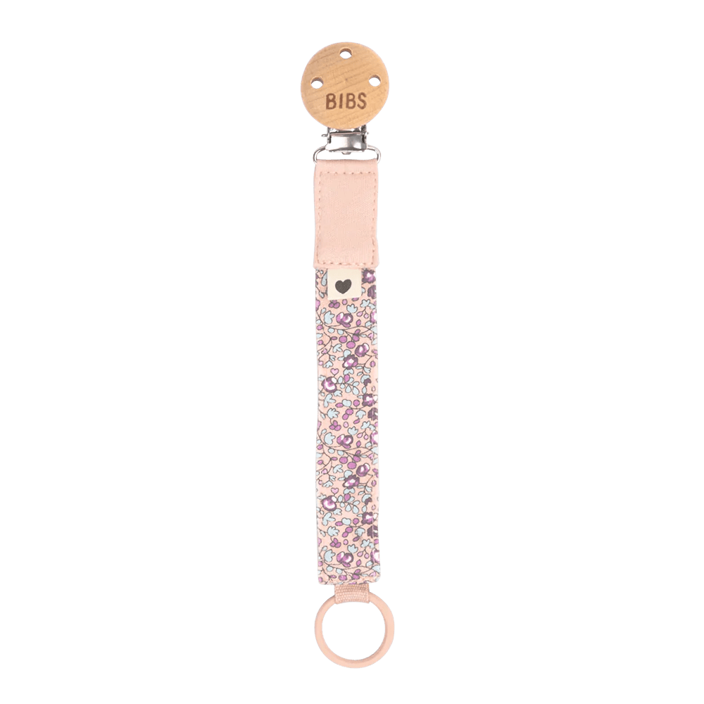 BIBS: BIBS x LIBERTY Pacifier Clip - Eloise Blush - Acorn & Pip_BIBS