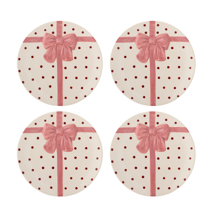Bloomingville Bowie Stoneware Plates – Rose, Set of 4