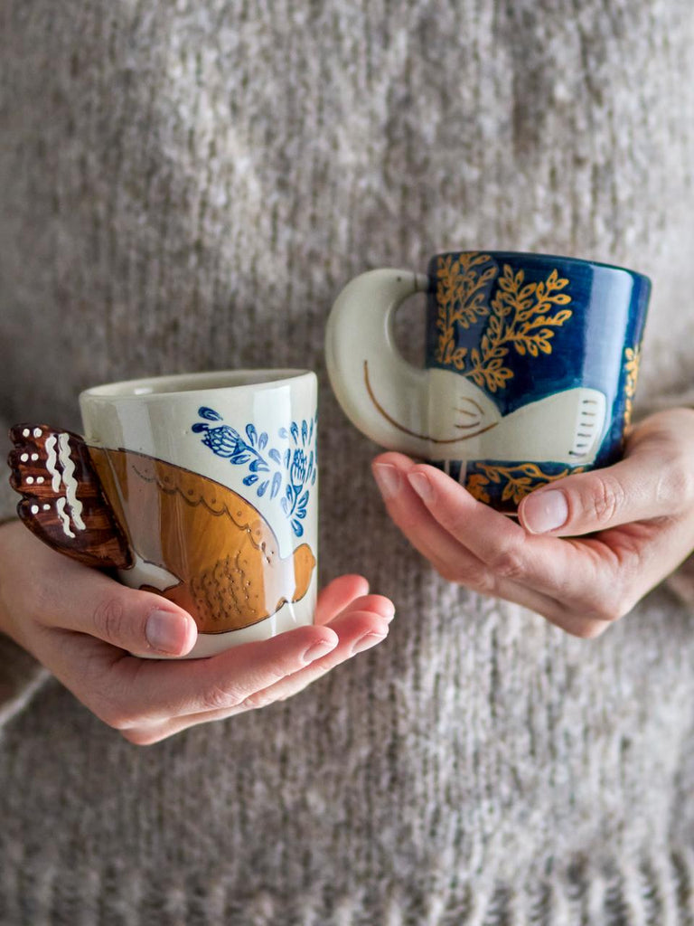 Bloomingville: Hezha Cup, Nature, Stoneware - Acorn & Pip_Bloomingville