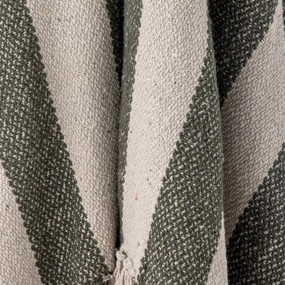 Bloomingville: Jodina Throw, Green, Recycled Cotton - Acorn & Pip_Bloomingville