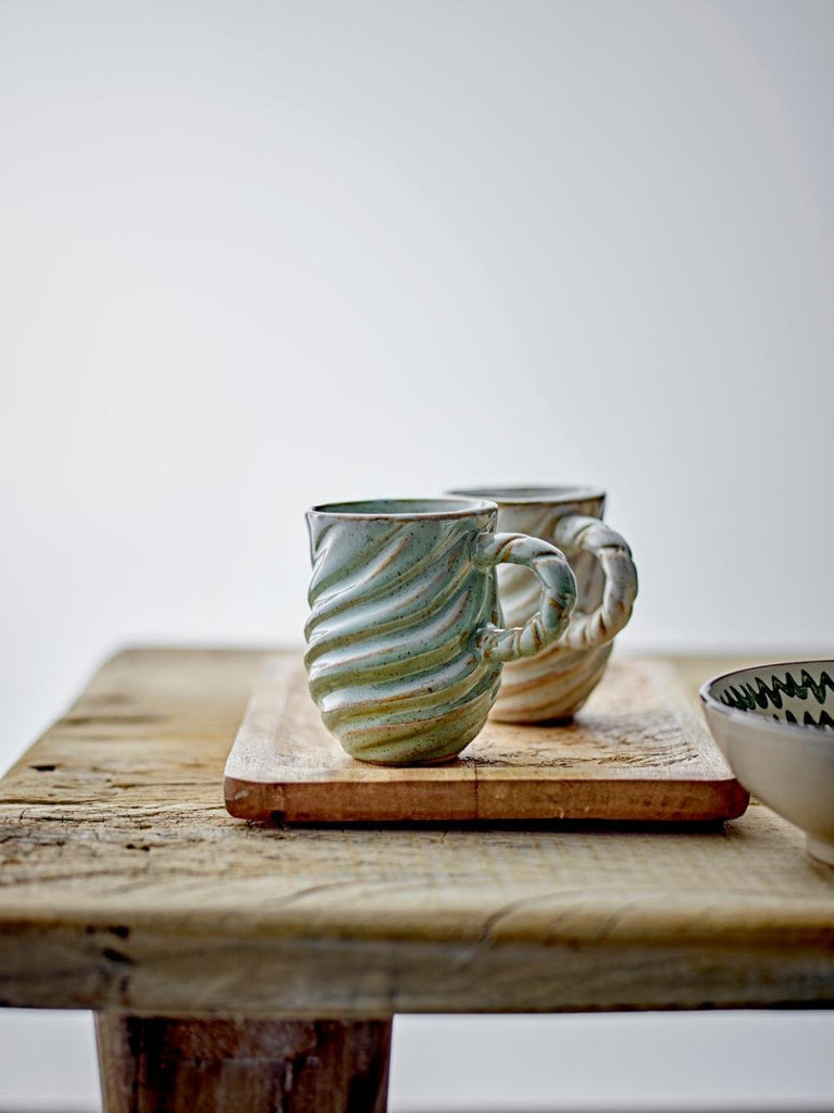 Bloomingville: Miriam Mug - Green Stoneware - Acorn & Pip_Bloomingville