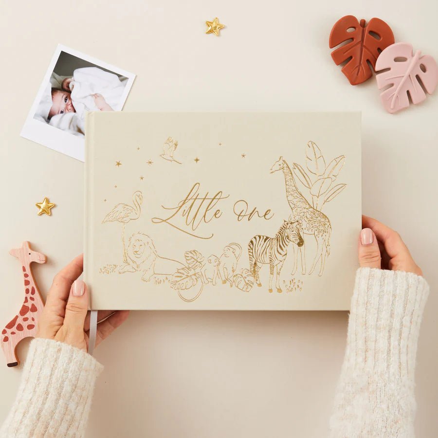 Blush & Gold: Baby Memory Book - Safari (Cloth) - Acorn & Pip_Acorn & Pip