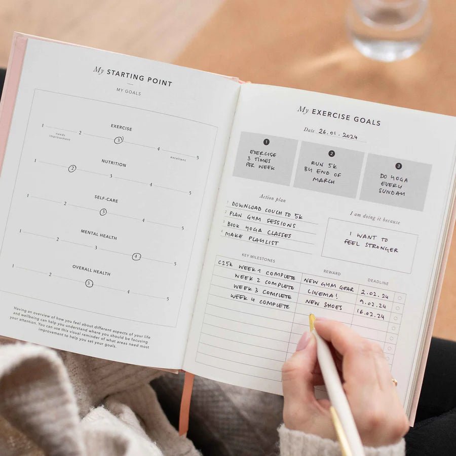 Blush & Gold: My Daily Fitness Planner - Workout and Meal Planner (Curve) - Acorn & Pip_Acorn & Pip