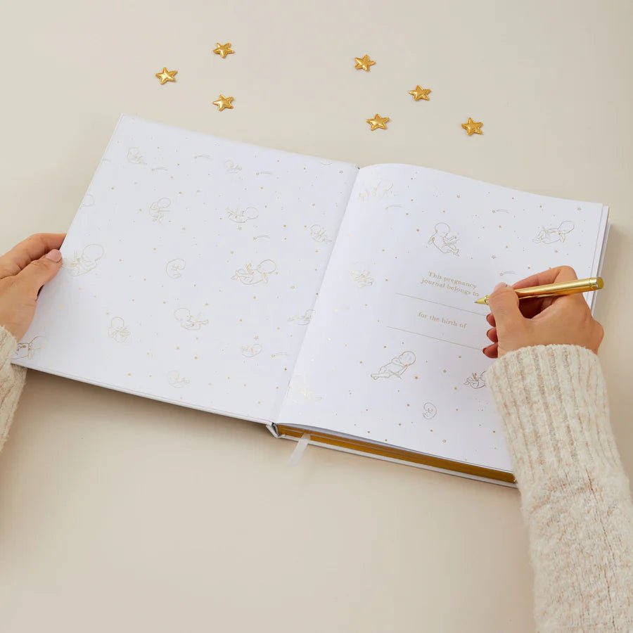 Blush & Gold: My Pregnancy Journal - Safari with Gilded Edges - Acorn & Pip_Acorn & Pip