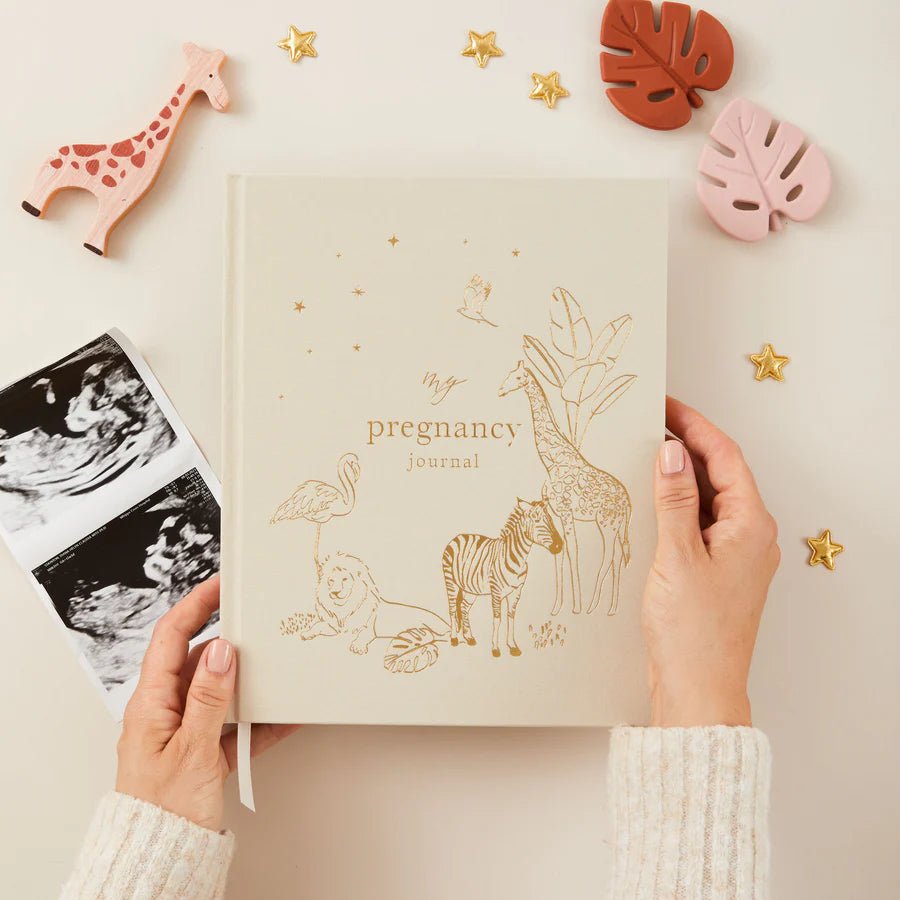 Blush & Gold: My Pregnancy Journal - Safari with Gilded Edges - Acorn & Pip_Acorn & Pip