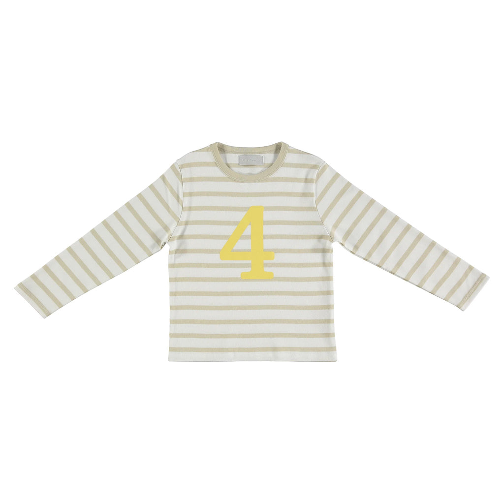 Bob + Blossom: Number Tee - Sand - Acorn & Pip_Bob & Blossom