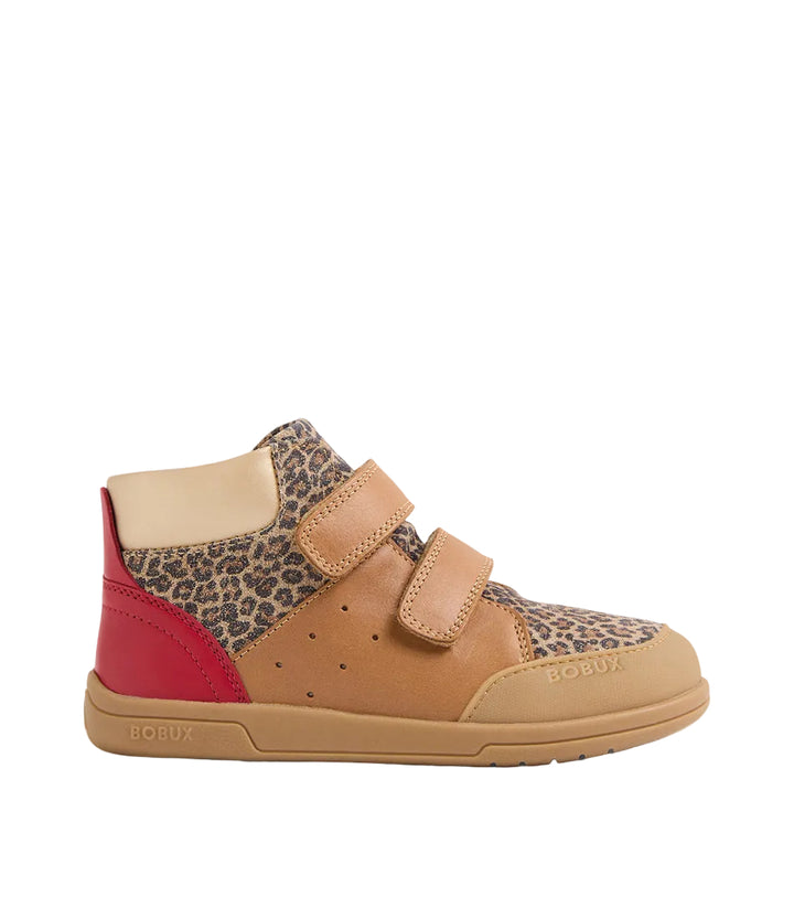 Bobux Cedar Leopard Salsa leather shoes