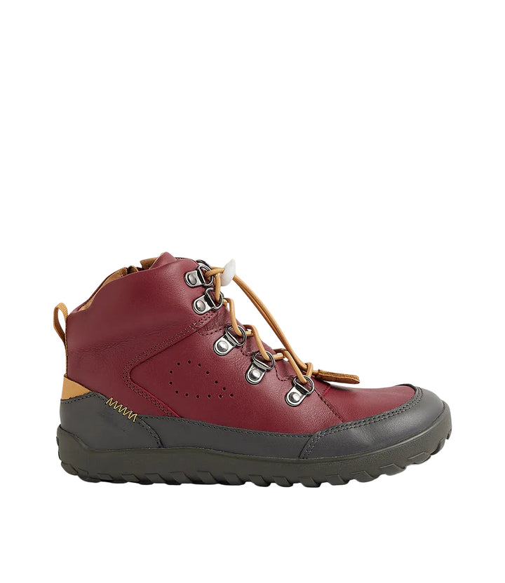Bobux Kid+ Bran Leather Outdoor Boots – Tibetan Red