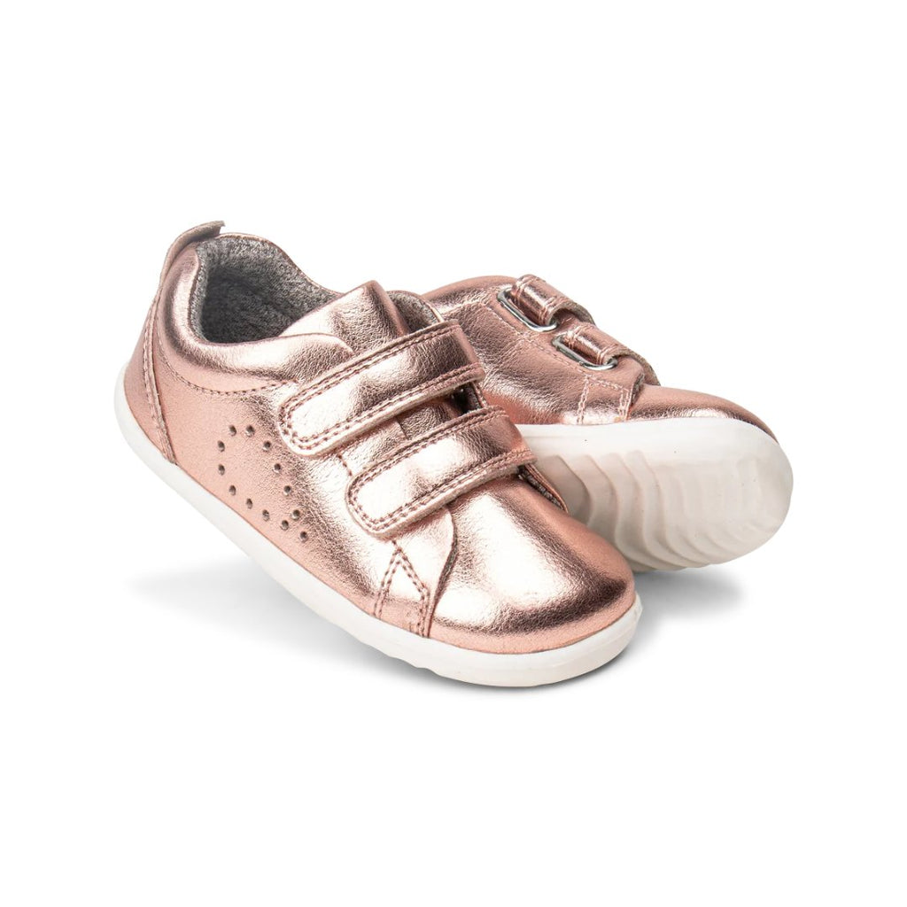 Bobux: Step - Up Grass Court Trainers - Rose Gold - Acorn & Pip_Bobux