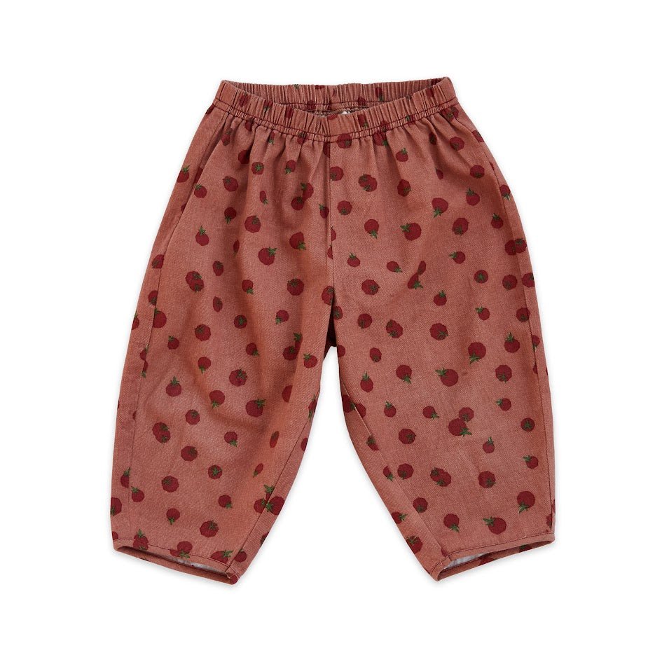 Claude & Co: Clyde Printed Trouser Tomato - Acorn & Pip_Claude & Co